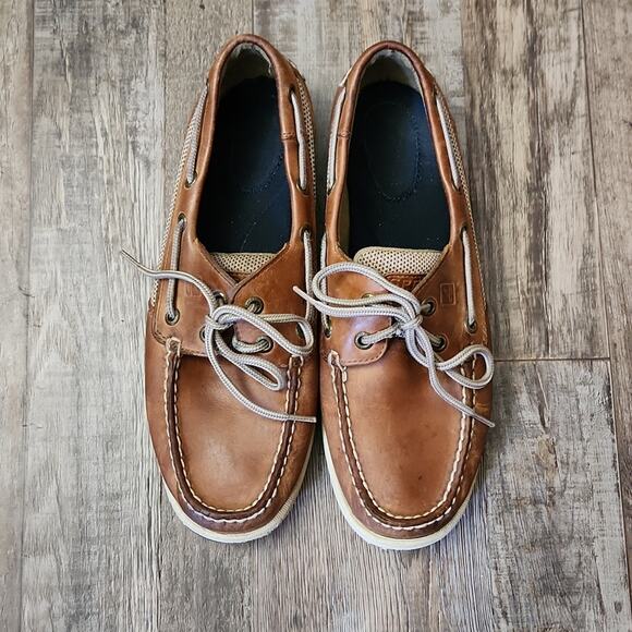 Sperry Top Sider Tan Leather Loafers Size 8.5M - Picture 2 of 8